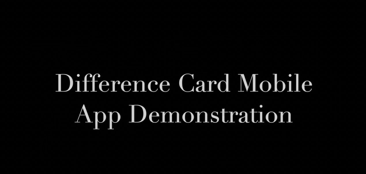 Demostración de la aplicación móvil Difference Card