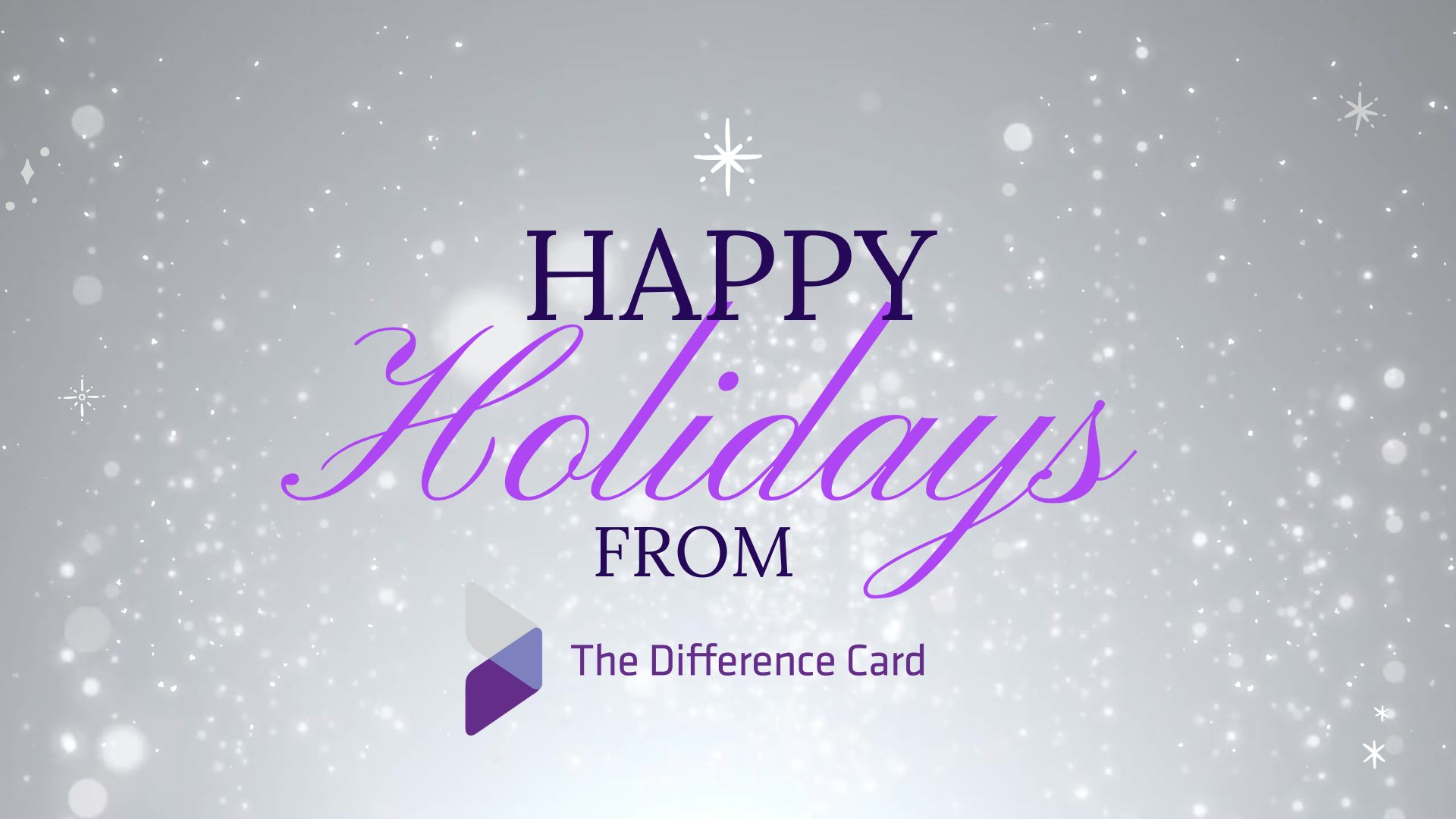 Silver Elegant Happy Holidays Message from The Difference Card