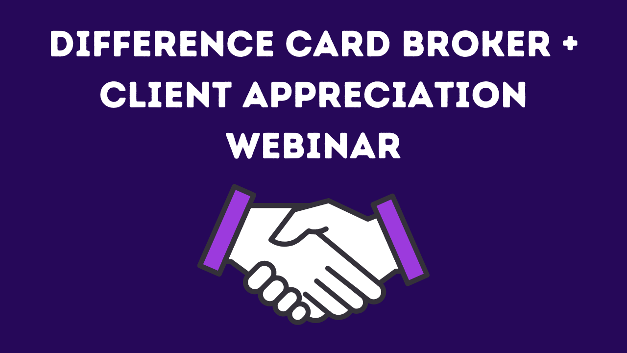Difference card and client appreciation webinar