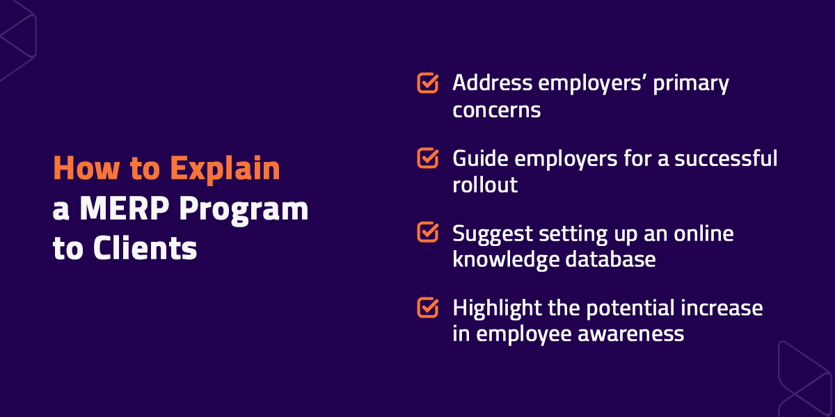 how to explain a merp program to a client