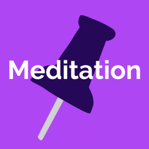 Meditation icon with pin