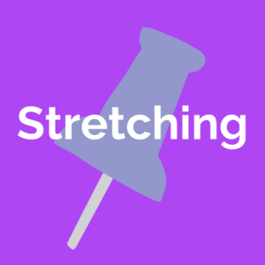 Stretching icon with pin