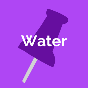 Drink more water icon with pin