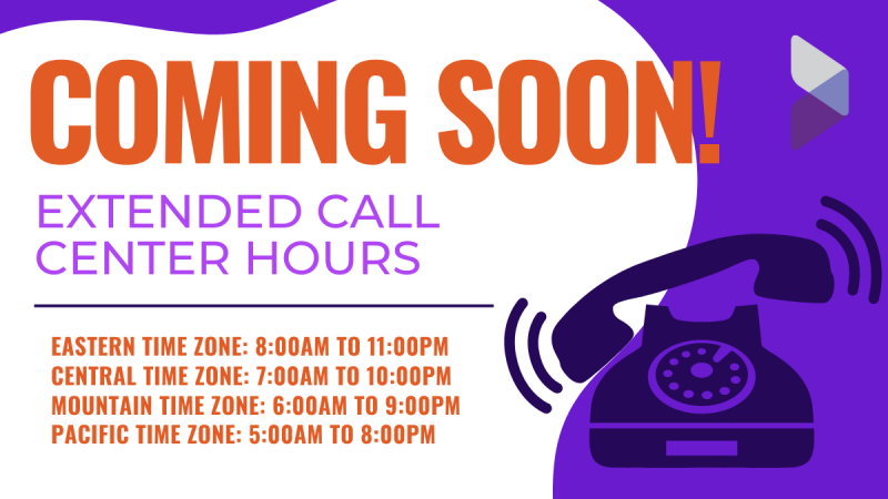 Coming soon update for extended call center hours