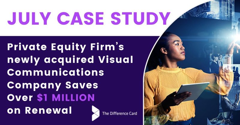 Difference Card case study for private equity firm saving over $1 million in renewals
