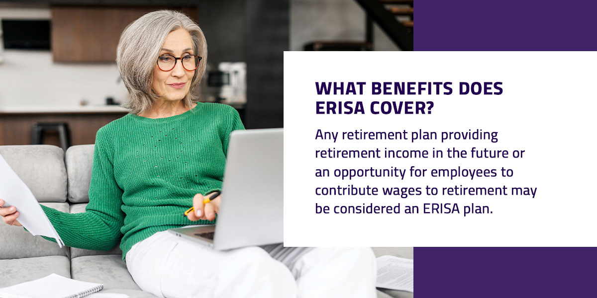 What benefits does ERISA cover?