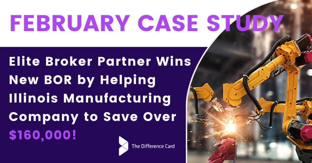Case study graphic from The Difference Card for February