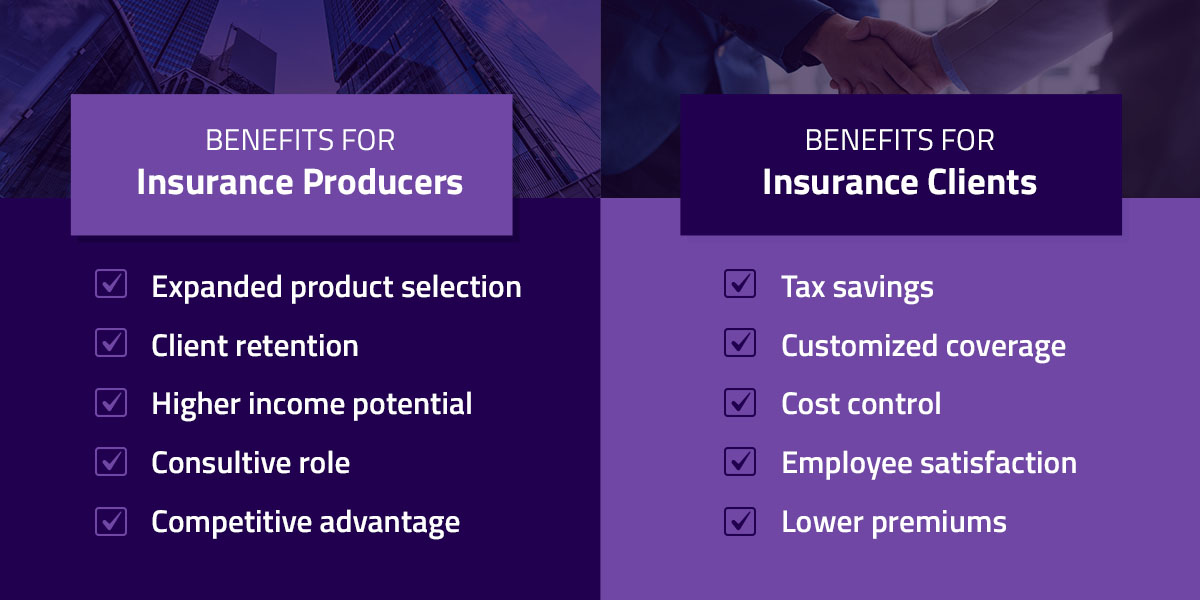 Benefits for insurance producers & clients