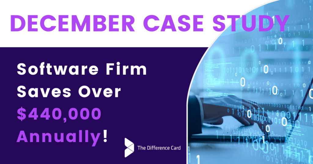 December case study graphic from The Difference Card.