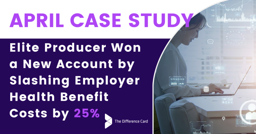 Case study graphic from The Difference Card for April