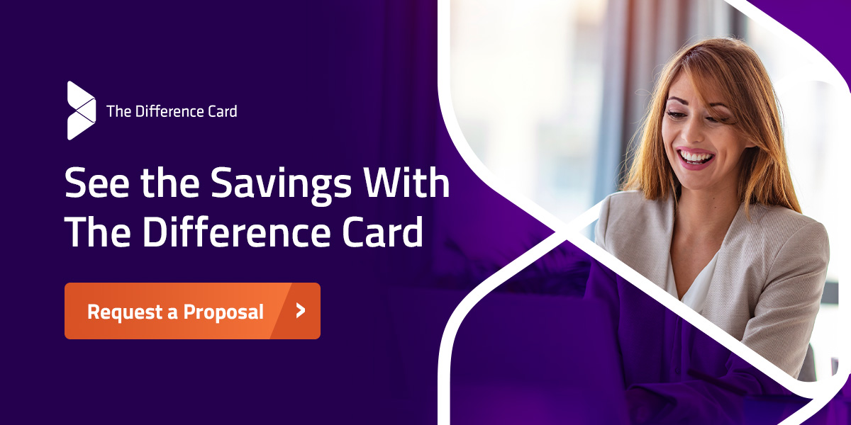 see the savings with the difference card 