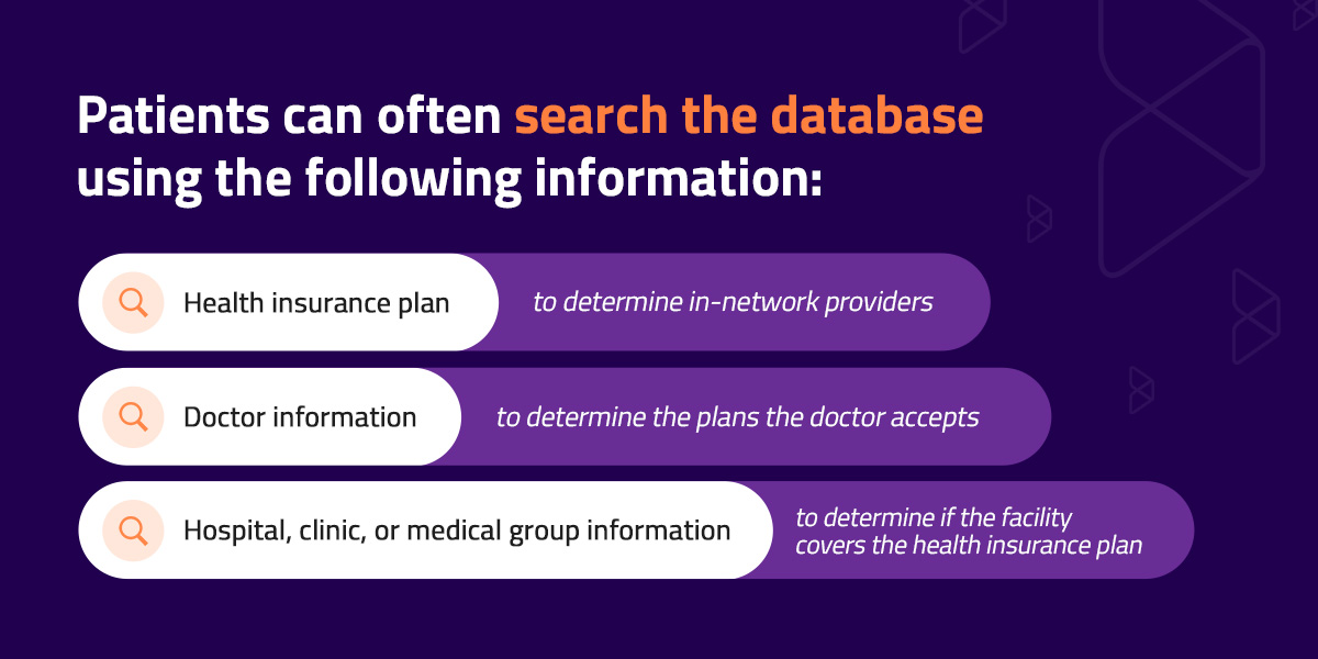 patients can often search the database